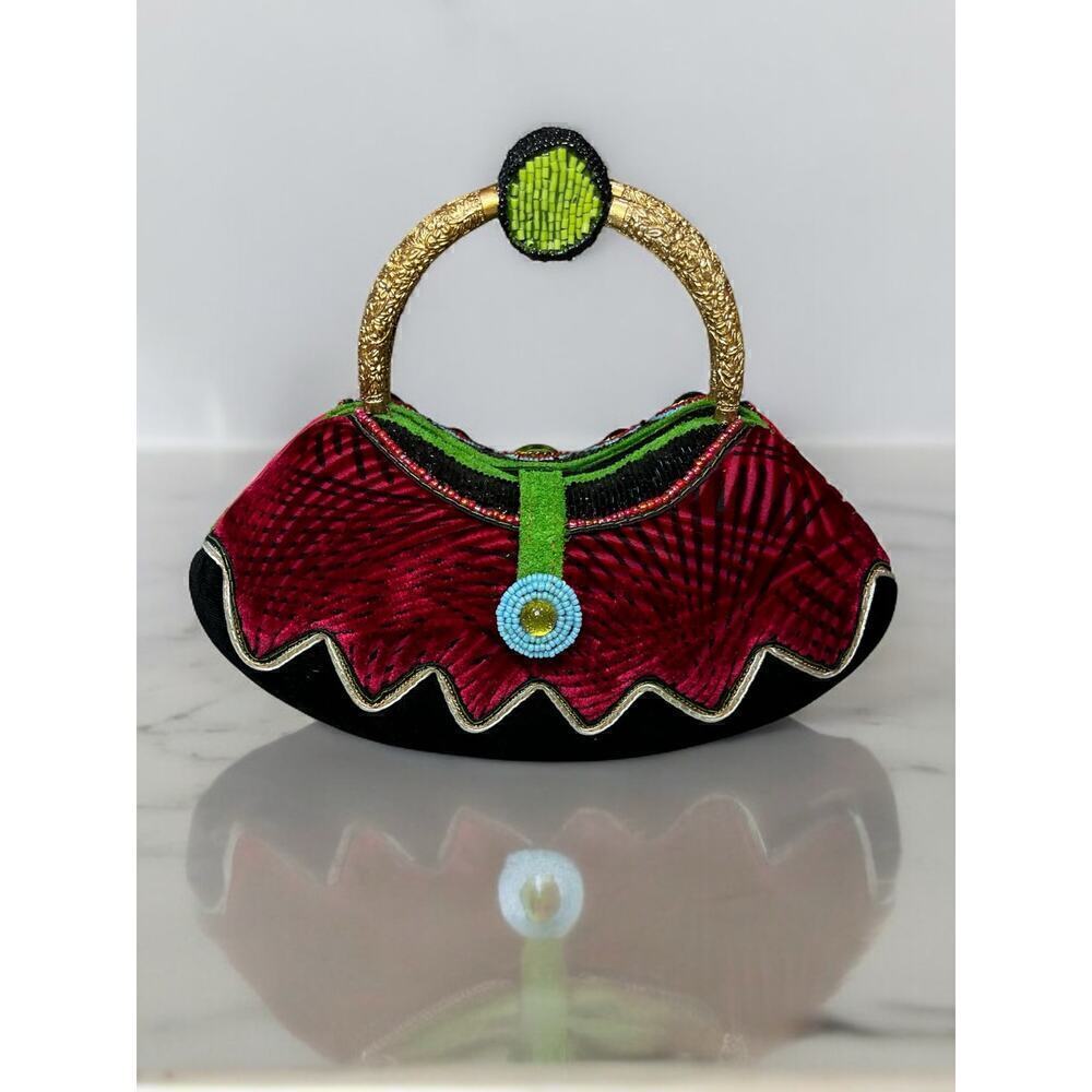 Vintage Mary Frances Jeweled Flower Handbag - Picture 2 of 11